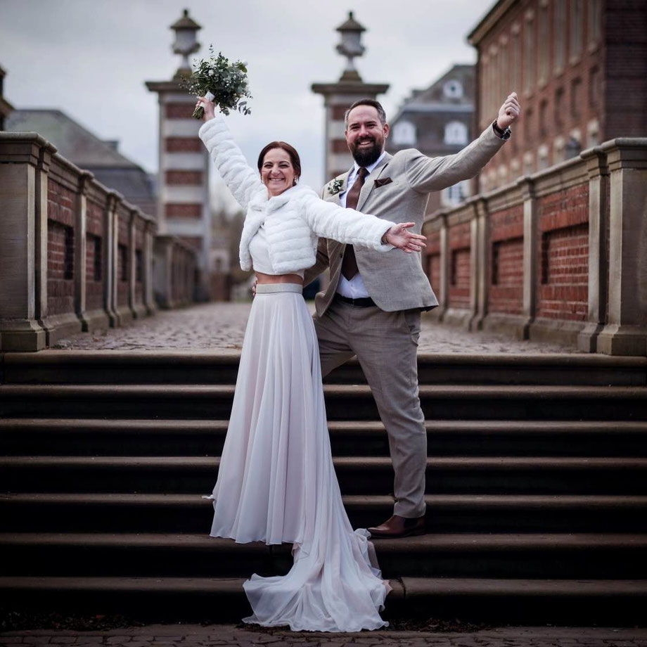 hochzeitsfotograf nrw, fotoshooting hochzeit, brautpaar am schloss nordkirchen